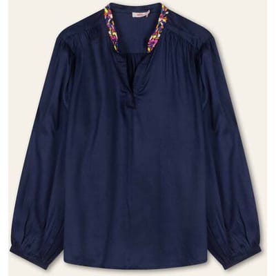 Oilily Beaton Long Blouse- maat34 Porcelain Blauw
