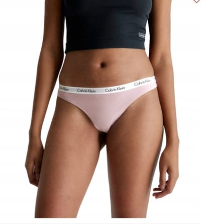 Calvin Klein TIA - Dames String - Roze - Logo - Maat S