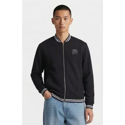 Karl Lagerfeld Black Sweat Zip Jacket Maat: L | Bomberjacks Outlet | Heren | Zwart