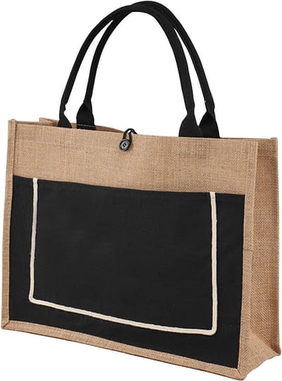 Beige katoenen tote bag, herbruikbare boodschappentas, gepersonaliseerde jute tas voor dagelijks gebruik, strand en boodschappen, ideaal voor reizen en picknicks