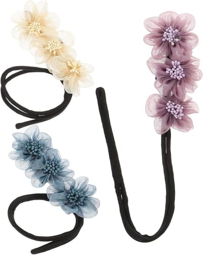 Haarknot Makers - Haarbroodjes Tool - Haar Stijlen - Set van 3 - 33 cm Lengte - Gemengde Kleuren