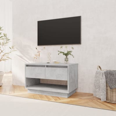 vidaXL - Tv-meubel - 70x41x44 - cm - bewerkt - hout - betongrijs