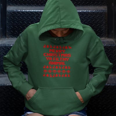 Kerst Hoodie Premium Ya Filthy Animal - Maat XS - Kerstkleding voor dames & heren