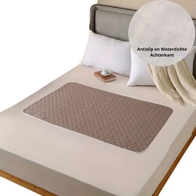 Matrasbeschermer - 70x50 cm - Bruin - Incontinentie Onderleggers - Eenpersoonsbed Pads - Menstruatie Mat - Herbruikbare Bed Bescherming matje voor Volwassenen, Ouderen & Huisdieren - Antislip - Duurzaam