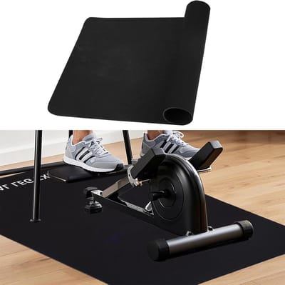Leg Exerciser Mat 60x40cm - Antislip Trainingsmat voor Onder Bureau - Duurzame Fitnessapparatuur Mat voor Thuis of Kantoor - Stabiliteit en Vloerbescherming - Zwart - Workout Accessoire met Lichtgewicht Ontwerp