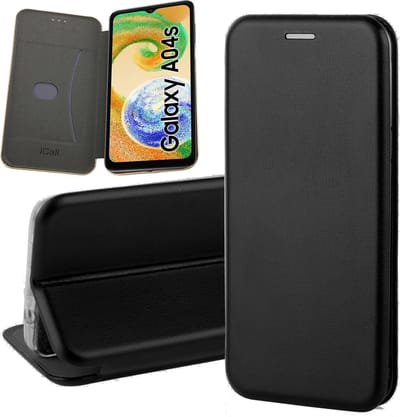 Hoesje geschikt voor Samsung Galaxy A04s / A13 5G - Book Case Kunstleer ThinShield Zwart