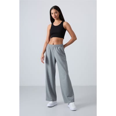 Brede-Leg Pull-On Sweatpants