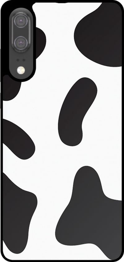 Smartphonica Telefoonhoesje Geschikt voor Huawei P20 met Koeienvlekken Opdruk - TPU Backcover Case With Cow Patches Design geschikt voor Huawei P20