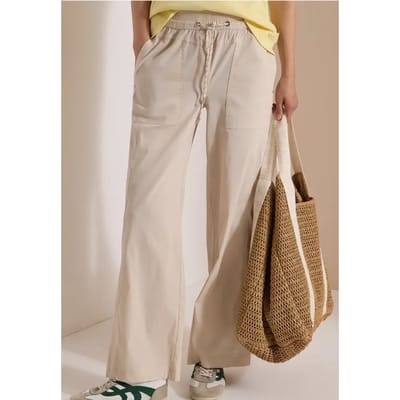 High Waist broek met wijde pijpen in Loose Fit