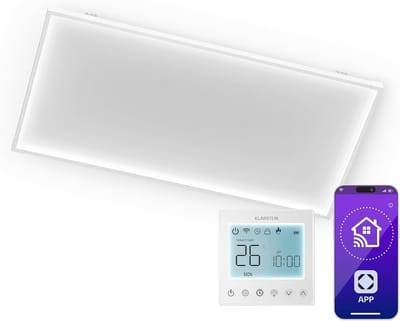 Infrarood Wandpaneel - Elektrische Kachel - Ruimte Verwarming - App & Thermostaat - 770 Watt - Wit