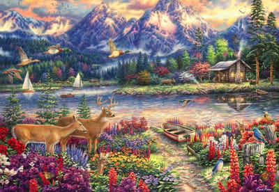 Grafika puzzel - Spring Mountain Majesty - 1000 stukjes legpuzzel.