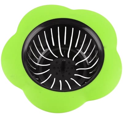 Bloemvormig Plastic Bekken Zeefje Afvoerstop Keuken Badkamer Accessoires (Groen) green