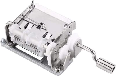 DIY Hand Crank Muziekdoos Set met 15 Noten, Inclusief Gaatjesmaker en 20 Papieren Tapes voor Creatieve Projecten