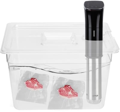JHUBERS- Sous Vide Container 11L Capaciteit - Opvouwbaar - Deksel Inbegrepen - Duurzaam Pc-materiaal - Energiezuinig Ontwerp - Kalibratiemarkeringen - Kookcontainer