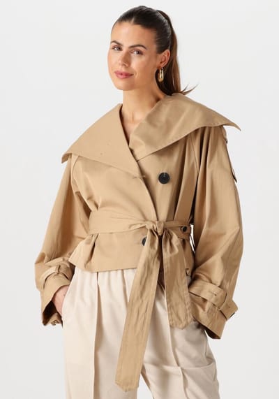 INWEAR Umayaiw Short Trench Jassen Dames - Zomerjas - Camel - Maat 42
