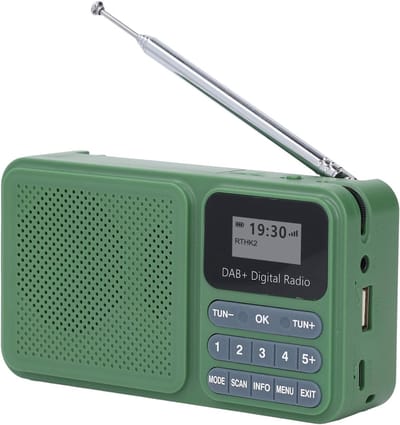 DAB Radio Speaker - Draagbare Radio - Muziek Luisteren - Zonne-energie Opladen - 3W Stereo Geluid - Zwart