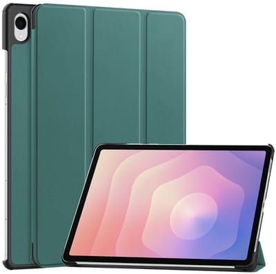 Coverup Tablethoes geschikt voor Samsung Galaxy Tab S11 Hoesje - Tri-Fold Book Case met Wake/Sleep - Groen