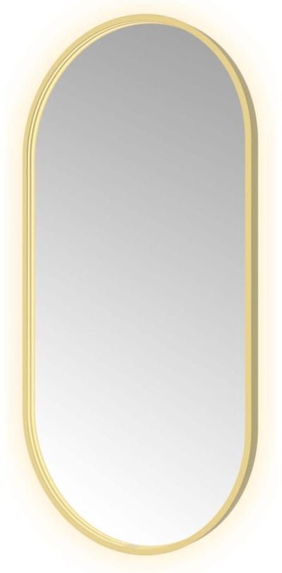 Hotbath &More Mirrors Oval LED Badkamerspiegel - Ovaal - 120 x 60 cm - Geborsteld Messing Pvd