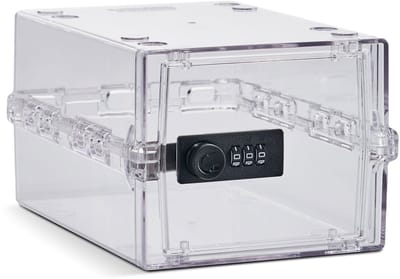 Lockabox Mini™ Opbergbox met Cijferslot – Afsluitbare Medicijnkast – Polycarbonaat Kluis – Koelkast en Diepvries Proof – 3 Liter – 22,3 x 15,4 x 12 cm