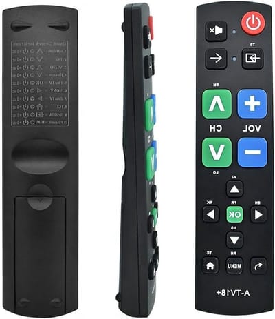 Grote Knoppen Afstandsbediening voor Senioren, Universele TV Afstandsbediening, Eenvoudig te Gebruiken en In te Stellen, Geschikt voor Alle Apparaten