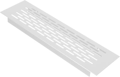 Ventilatiegat Rechthoekig - Ventilatierooster Kast - Meubels Ventileren - Aluminium Gaasontwerp - 25x6.8cm - Zilver