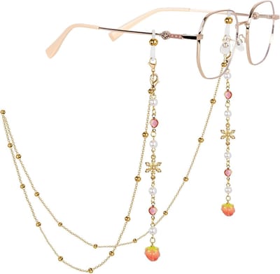 Verstelbare Brillenketting voor Dames, Antislip Brillenkoord om de Hals voor Zonnebril en Leesbril, Ideaal voor dagelijks gebruik