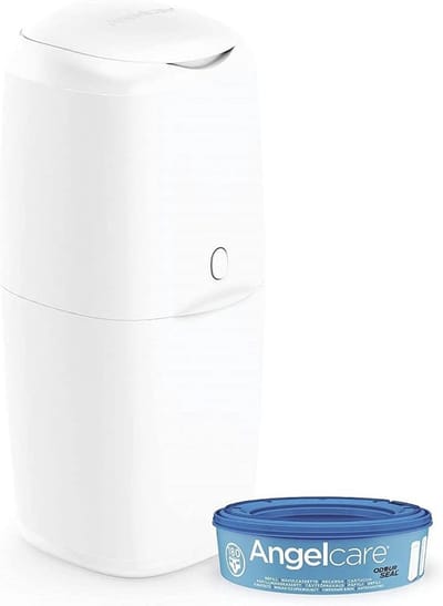 Luieremmer Systeem - Afvalbak Luiers - Geurvrij Huis - Eenvoudig Eénhandig Gebruik - 28.5 x 25 x 41.5 cm - Wit