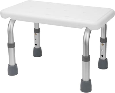Douchestoel Badkruk - Zitje voor bad - Veilig douchen - Antislip oppervlak - 41 x 22 x 21.5 cm - Wit