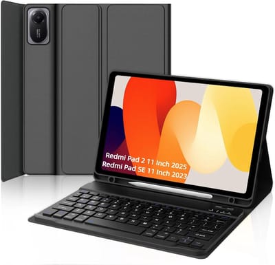 EtuiTab - Etui en Bluetooth-Toetsenbord - Xiaomi Redmi Pad 2 - Zwart - 11 inch