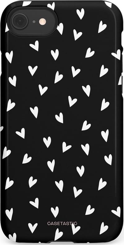 Casetastic Hoesje Geschikt voor Apple iPhone 7/8/SE - Stijlvolle Beschermende Duo-layer Case - Stippen Hart