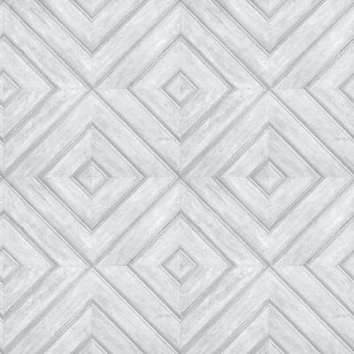 Homestyle - Behangpapier - Houtmotief - Behang - Lichtgrijs - 0,53 x 10 M.