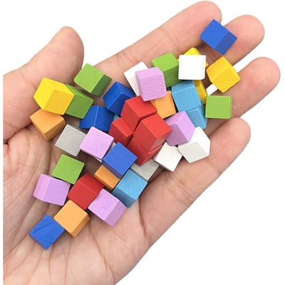 200 Stuks 8 Mm Houten Blokjes – Meerkleurige Bordspel Tokens Dobbelsteen Vervangende Stukjes Voor Familyspellen Tellen Sorteren Blokken