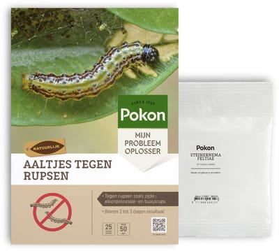 Pokon Aaltjes tegen Rupsen - 25 miljoen aaltjes voor 50m² - Natuurlijke rupsenbestrijding - Zijderups - Eikenprocessierups - Buxusrups - Resultaat binnen 2 tot 3 dagen