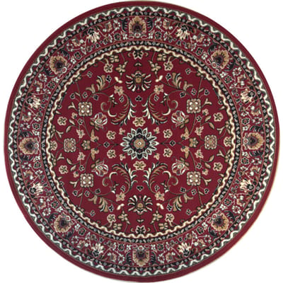 Klassiek Rood Oosters Rond Vloerkleed – Nain Collectie - Traditioneel Vintage Tapijt- 160 CM Ø