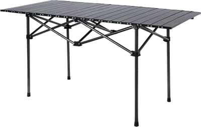 Campingtafel inklapbaar aluminium tafelblad 4-6 personen - 118 x 55 x 60 cm draagbaar klaptafel - camping tot 120 kg draagtas - picknick barbecue tuin balkon