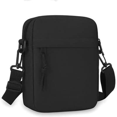 Postman Bag - Neutrale Heren Dames Schoudertas Crossbody Tas Effen Kleur Casual Lichtgewicht Telefoon Tas Vierkante Tas black