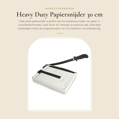 Dailygoods - Heavy Duty Papiersnijder 30 cm voor Kantoor en Creatief Gebruik