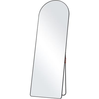 VEVOR Gebogen Spiegel op Volledige Lengte, 1650 x 558 mm, Staande Spiegel met Standaard, Vrijstaand of Wandgemonteerd, Aluminiumlegering Frame, Volledige Lengte Aankleedspiegel voor Woonkamer en Slaapkamer