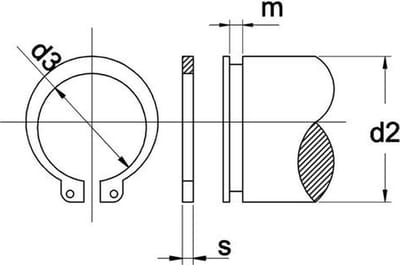 Borgring Din471 62X2Mm Voor As - 10 Stuks