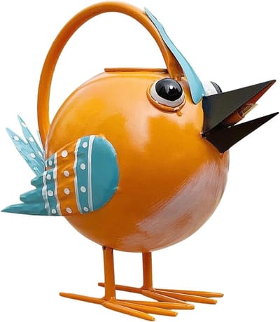 Gieter Vogelontwerp - Watergeef Tool - Planten Verzorgen - Decoratieve Vorm - 28x17x28 cm - Oranje