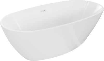 Mexen Eris vrijstaande badkuip 180 x 95 , wit, witte overloop - 53441809500-20
