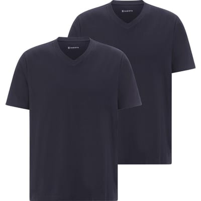 Babista herren T-Shirts, Set Van 2 - 48/50 - donkerblauw - Plus Size