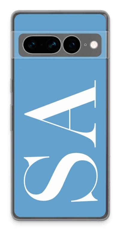 Gepersonaliseerd - Case Company® - Hoesje geschikt voor Google Pixel 7 Pro hoesje - Monogram N°2 - Soft Cover Telefoonhoesje - Bescherming aan alle Kanten en Schermrand