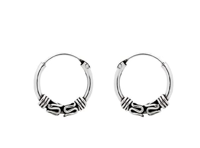 WeLoveSilver - zilveren bali hoops oorbellen - 12 mm spiraal design