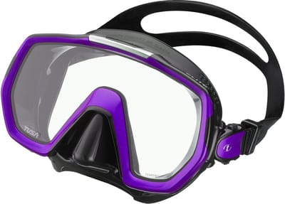 TUSA Freedom Elite – Premium snorkelmasker & duikbril met single lens, breed gezichtsveld en Freedom Technology – Zwart/Violet – M1003QB VP