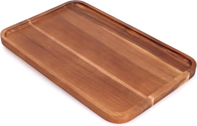 16 "x 10" rechthoekige grote dienbladen houten charcuterie planken rechthoekige serveerschalen voor koekje, snack, voorgerecht, dessert, feestgerecht schotel acacia hout keuken schotel lade kaasplank