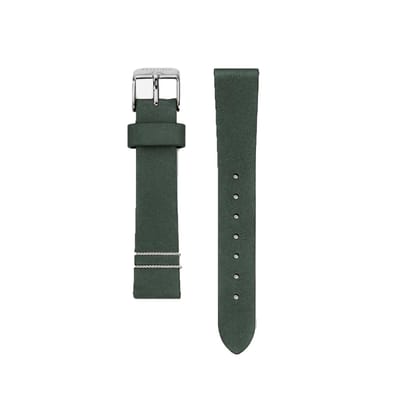 CO88 Collection 8CS-10005 Leren Horlogeband - 18mm Aanzet - Gesp - 20cm Totaal lengte - Groen - Staal