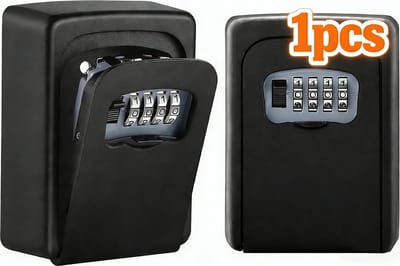 1 stuks - Sleutelkluis - Sleutelkluisje met code voor buiten - Sleutelkastje Inclusief Wandmontage - Sleutelkluis voor wandmontage - Boren vereist - Zwart - Het biedt ruimte aan 6 sleutels.