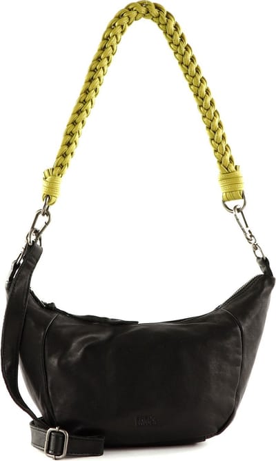 FREDsBRUDER Leren Schoudertas Nida Shoulderbag Black Zwart