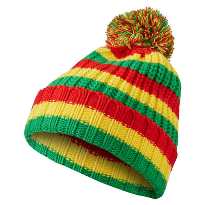 Limburg Feestmuts met pompon rood-geel-groen one size
